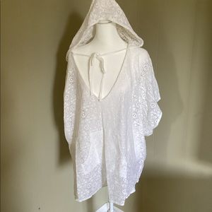 White hooded coverup